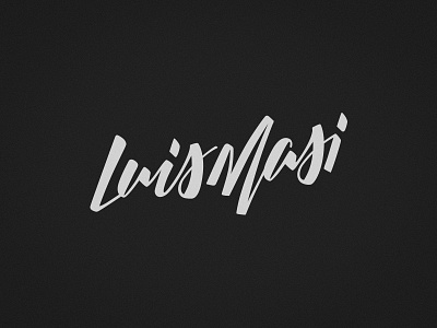 Luis Masi signature logo artist dj hand lettering handlettering lettering logo logo design logotype logotype design music script lettering signature