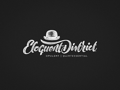 Eloquent District logotype hand lettering handlettering lettering logo logo design logotype logotype design script lettering