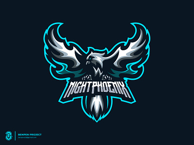 NIGHT PHOENIX animation birdlogo bold logo branding design esports esportslogo gaming graphic design illustration logo logos mascot phoenix phoenixlogo phoenixmascot sports logo ui