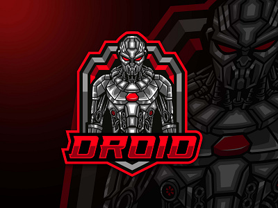 Droid bold logo design esports gaming illustration logo logos mascot sports logo
