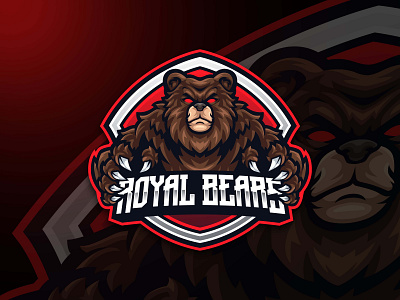 Bear animation bear bold logo branding design esports gaming logo logos mascot sports logo