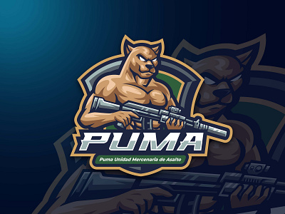 Puma bold logo design esports gaming illustration logo logos mascot panther puma sports logo ui