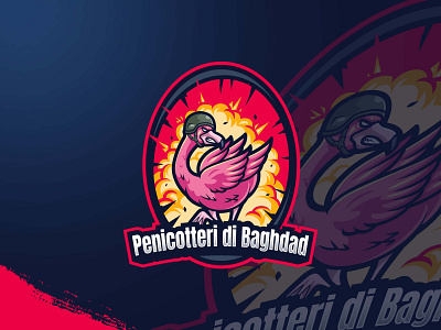 Flamingo bold logo design esports flamingo gaming illustration logo logos mascot pink sports logo war