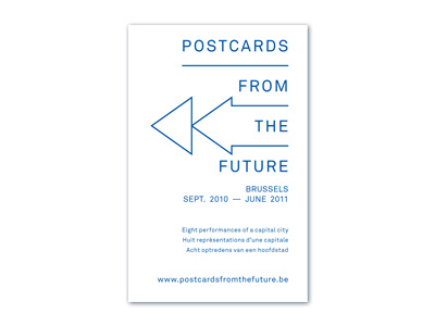 Postcards from the future. business card logo