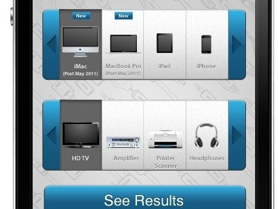 iWires Search Interface app button iphone iwires search ui