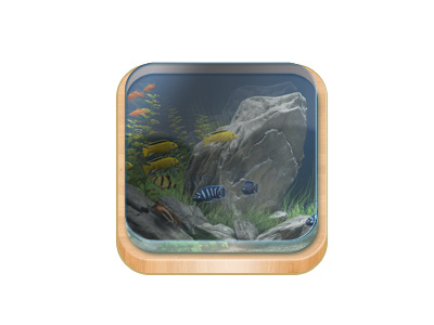 Fish app fish glass icon tank