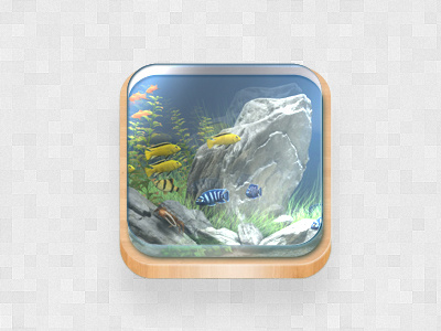 Fish app fish glass icon tank