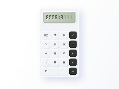 Calculator - Neumorphic adobe xd app design design figma invisionstudio mobile app typography ui ux