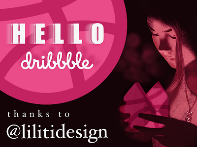 Hello Dribbble celebration design dribble girl hello illustration illustrator night thanksgiving vector