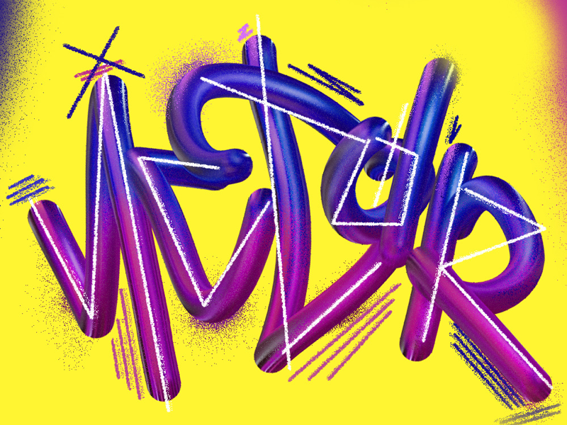 V I C T O R color brushes photoshop adobe wacom typography type lettering art design