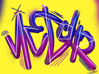 V I C T O R adobe art brushes color design lettering photoshop type typography wacom