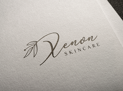 Logo design for skin care company Xenon design graphicdesign logo script signature typography