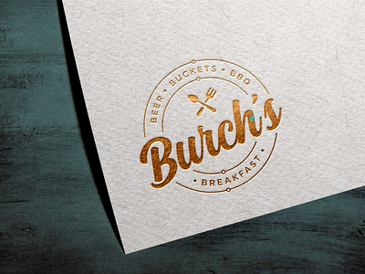 Logo design project for Burch's Restaurant.