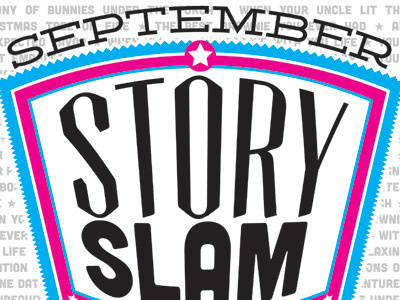 September Story Slam cubano deming event poster tommaso typography