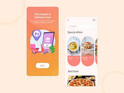 Food android app application concept delivery design food food delivery graphic design ios ios app location mobile mobile app ui uiux user experience user interface ux