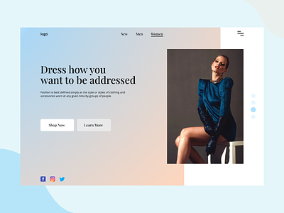 Fashion House branding clothing store concept design ecommerce fashion header house online shopping shop shop mow shopping store style ui uiux design user experience ux web design website