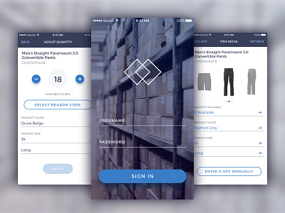 Retail App buttons gradient mobile retail selection sign in ui ux