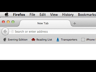 Too much space bookmarks bar browser firefox