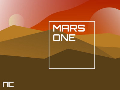 Mars One inkscape mark mars minimal poster