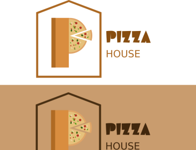 Pizza house illustration inkscape logo poster poster design