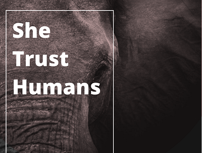 She Trust Humans elephant inkscape modern poster poster design