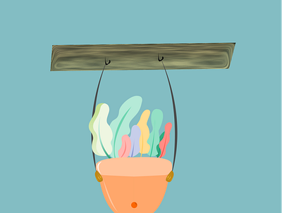 Hanging Plants design illustration inkscape