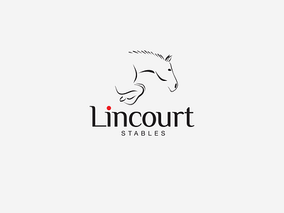 Lincourt Stables branding creative design hand drawn horse logo logo design rider sport stables