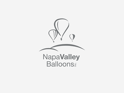 Napa Valley Balloons balloons branding business creative creative design design hand drawn illustration logo logo design logodesign sans-serif
