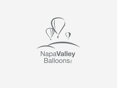 Napa Valley Balloons balloons branding business creative creative design design hand drawn illustration logo logo design logodesign sans serif