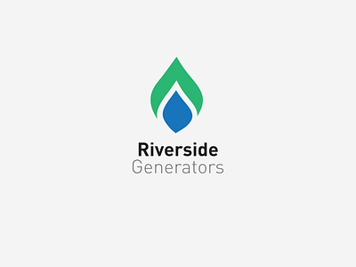 Riverside Generators branding creative design gas generators logo logo design modern sans serif steam vector