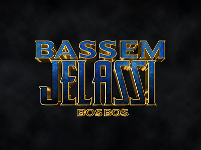 Bassem jelassi "bosbos" art design icon illustration illustrator logo text 3d typography vector web