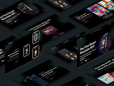 App for Watch Concept Landing Page Design apple design iwatch landing page layout uiux web website