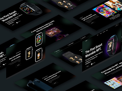 App for Watch Concept Landing Page Design apple design iwatch landing page layout uiux web website