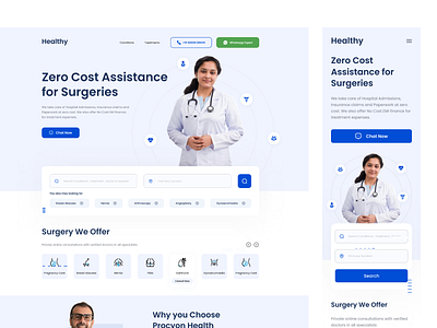 Healthcare  | Landing Page design | Mobile responsive