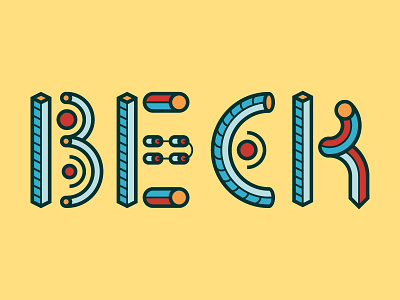 New experimental typeface abacus font geometric illustration typeface vector