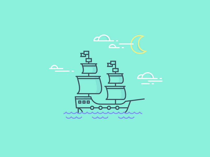 Personal Site animation boat iconography icons personal personal site pictograms planet synagogue website