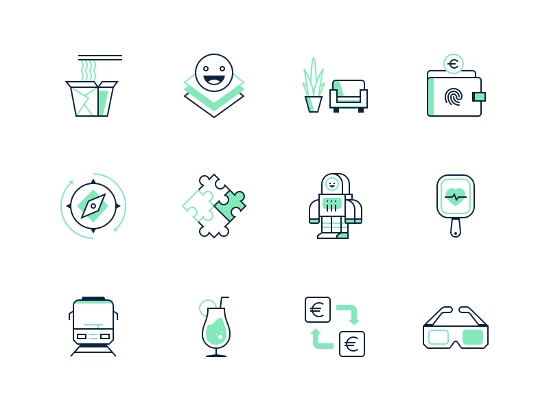 Category Icons cash goods icons iconset leisure move noodles pictograms plant robot transport wallet