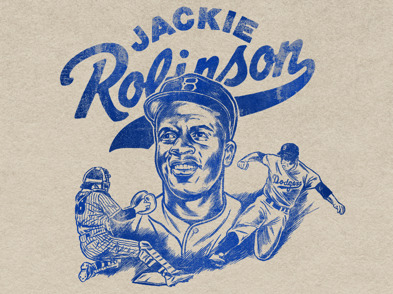 Jackie Robinson by Mark Mounts on Dribbble