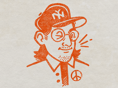 Self Portrait branding design illustration logo mascot orange print retro screen print tee vintage
