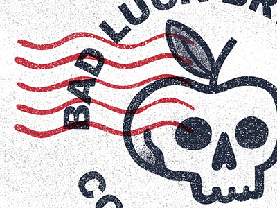 Bad Luck Brewing detail shot alcohol apple beer branding brewing cider home brew logo micro brew packaging skull stamp