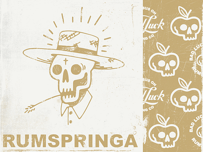 Bad Luck Brewing Rumspringa Cider alcohol amish apple beer branding cider illustration packaging screen print skater skelington skull