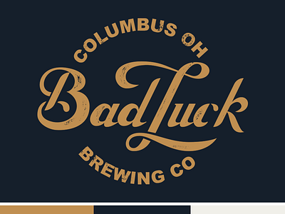 Bad Luck Brewing Co. Logo alcohol beer branding cider illustration logo packaging skater skelington type type logo screen print typography