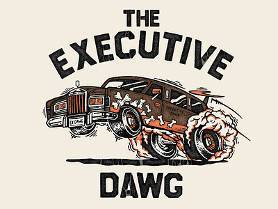 The Executive 80s browns car cleveland designspiration hot rod hotrod illustration ohio screenprint shirt design vintage