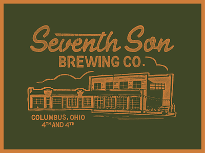 Seventh Son Brewery beer branding brewery color columbus inspiration ohio screen print seventhson shirt type vintage
