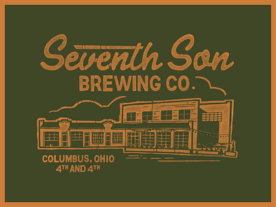 Seventh Son Brewery beer branding brewery color columbus inspiration ohio screen print seventhson shirt type vintage