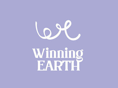 WinningEarth branding hand drawn handlettering logo minimal stroke typography