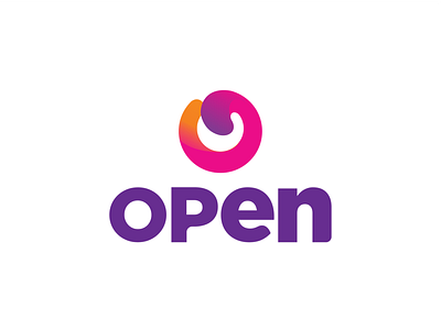 Bank Open bank branding design flat illustration logo open typography vector