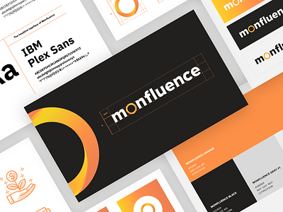 Identity for Monfluence marketplace branding design graphic design icons identity inspiration logo logotype marketplace