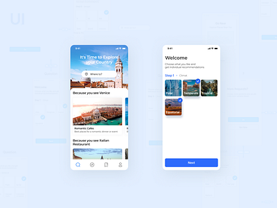 Travel App app travel ui ux