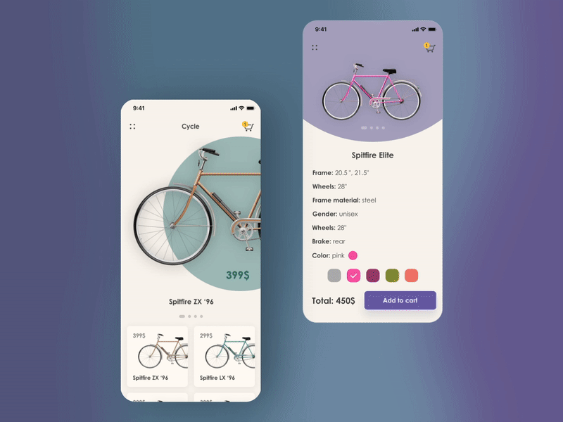 Bike Store Concept animation app bike bikes design motion design ui ui ux ui design uidesign ux ux design uxdesign uxui